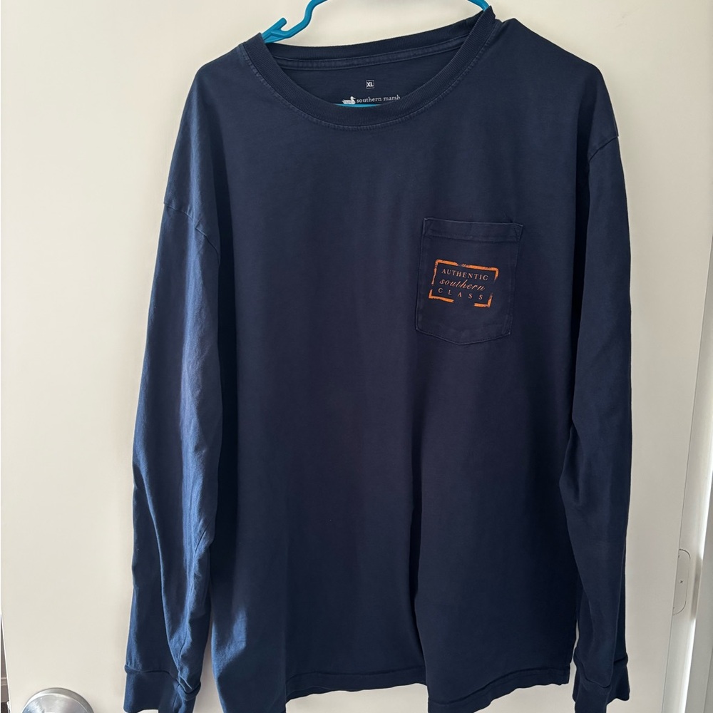 Men’s Navy Southern Marsh long sleeve shirt, Extra Large XL
#southernmarsh